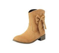 Generisch Ankle Boots Bottines pour femme | Bottes à enfiler pour femme Bottes plates pour femme Bottes courtes Bottes d'hiver mi-hautes confortables Talon mi-haut Chaussures rétro Automne Hiver