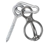 Generisch Anneau de fixation - Système de retrait en acier inoxydable avec mécanisme haute performance - Accessoire pour l'entraînement - Pour l'intérieur et l'extérieur dans l'écurie et l'abri