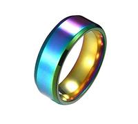 Generisch Anneaux attrape-rêves en bois et diamant en acier inoxydable - Anneaux décoratifs en métal, 13, Acier inoxydable, Aucune pierre précieuse
