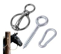 Generisch Anneaux de fixation - Accessoires d'équitation avec crochets à œillets, fixation de sécurité à dégagement rapide - Pour calots, écuries, pâturages, granges, paddocks, lieux de nourriture