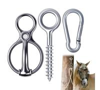 Generisch Anneaux de liaison croisés pour - Accessoires d'équitation avec crochets à œillets - Aide à l'équitation magnétique - Pour écuries, écuries, salles de lavage, pâturages, chemins d'équitation