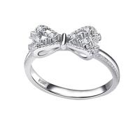 Generisch Anneaux de nœud en strass - Bague de nœud cubique unique tendance et élégante | Anneaux de promesse | Anneaux de doigt empilables | Bijoux de bague de mariage pour femme, No. 6, Cuivre blanc