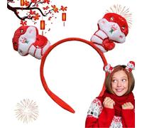 Generisch Année du bandeau serpent, bandeau en peluche, bandeau de serpent de dessin animé | Couvre-chef en peluche, accessoires de fête pour le Nouvel An chinois pour femmes et filles