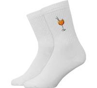 Generisch Aperol Spritz Cocktail Chaussettes de Sport Respirantes de Tennis Crew en Coton, 1 Paire, 39-42