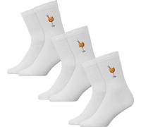 Generisch Aperol Spritz Cocktail Chaussettes de Sport Respirantes - Tennis Crew en Coton, 3 Paires, 39-42