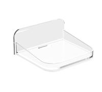 Generisch Appareil photo - Présentoir flottant pratique sans trou de | Petit support mural pour caméra de sécurité pour salle de bain, dortoir, bureau, appartement, locataire, fenêtre