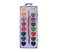 Generisch Aquerello Colors Palette - Set de peinture aquarelle en forme de cœur - Kit de peinture aquarelle pour la Saint-Valentin - Peinture sacrée faite à la main avec un seul cœur - Faux design