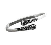 Generisch Argent Quartz Précieuses Argent Bracelet Bijoux Fashion Retro Polished Bracelet For Women Bleu Bracelet Amoureux Anneaux (Black, One Size)