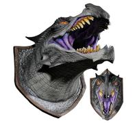 Generisch Art mural 3D - Sculpture de tête de 40 cm - Décoration murale fantastique effrayante - Sculpture fantaisie portable mignonne - Ornement de salle de jeux de bureau à domicile - Créatif