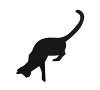 Generisch Art Mural d'halloween - Silhouette de Chat en Bois - Panneau Suspendu - Décoration de Porte d'halloween - d'angle Mignonne et Amusante pour Portes, fenêtres d'angle,