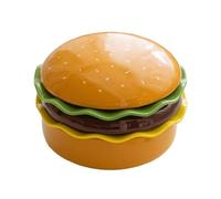 Generisch Assiette à hamburger amusante - Passe au micro-ondes - Ensemble d'ustensiles de cuisine avec bols et assiettes - Pour la maison, la cuisine, les pique-niques, les vacances, les anniversaires