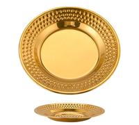 Generisch Assiette en acier inoxydable pour nourriture, assiette de service | Assiette en acier inoxydable pour enfants, étudiants, adultes, maison, intérieur, cuisine, événement