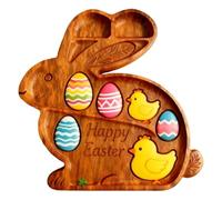Generisch Assiette en forme de lapin de Pâques, plateau à fromage en forme de lapin, assiettes à salade décoratives, adaptées pour les fêtes, les dîners, Noël, la pendaison de crémaillère, la cuisine