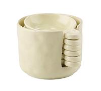 Generisch Assiettes à apéritif - Bol carré | Incassable pour les pâtes | Salades, soupes fabriquées en ultra résistant aux chutes, facile à nettoyer. Récipient en céramique. Mini plat de service pour