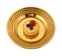 Generisch Assiettes en acier inoxydable - Plateaux et vaisselle avec polissage miroir - Assiettes en acier inoxydable pour - Pour amis, étudiants, adultes, maison, cuisine, événement