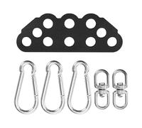 Generisch Attache de câble réglable double sur simple pour charge lourde | Barre d'expansion de traction - Plaque adaptateur double à rouleau simple - Poignée en D - Barre d'écartement - Pour salle de