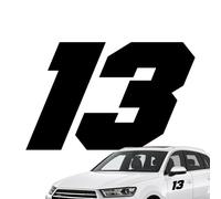 Generisch Auto-Modified Sticker Cool Numéro 13 Vinyle Autocollant pour Décoration de Voiture | Décoratif Moto, Ordinateur Portable, Casier, Réfrigérateur et Usage Quotidien