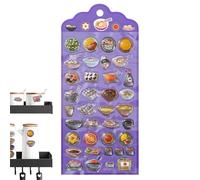 Generisch Autocollant 3D alimentaire | Autocollant de scrapbooking décoratif pour scrapbooking | Pour bouteille d'eau, salle de classe, récompense, mur, ordinateur portable, téléphone portable
