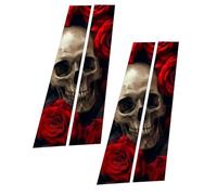 Generisch Autocollant Colonne B de Voiture Autocollant de Colonne Centrale de Voiture Autocollant Étanche Halloween B Colonnes Autocollants 1 Paire Autocollants de Voiture de Dessin Animé Accessoires