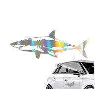 Generisch Autocollant requin de voiture - Autocollant mural animal de dessin animé | Pare-chocs de fenêtre de voiture, imperméable, résistant UV, créatures marines, autocollant de dessin animé