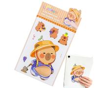 Generisch Autocollants 3D - Autocollants 3D en caoutchouc doux, Capybara Squeeze Belly Decals Décoration de fête, autocollants décoratifs pour , filles, adolescents, adultes, scrapbooking