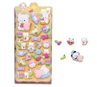 Generisch Autocollants 3D - Autocollants 3D en relief scintillants de dessin animé - Mini animaux de dessin animé - Autocollants 33D | pour tout-petits, étudiants, et filles, scrapbooking, journal