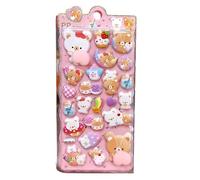 Generisch Autocollants 3D - Autocollants 3D en relief scintillants de dessin animé - Mini animaux de dessin animé - Autocollants 33D | pour tout-petits, étudiants, et filles, scrapbooking, journal