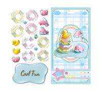 Generisch Autocollants 3D empilés de construction | Réutilisable artistique brillant - Mini scènes de construction 3D - Pour scrapbooking, décoration de maison, décoration latérale et comme récompense