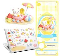 Generisch Autocollants 3D pour scrapbooking - Figurines transparentes - Autocollants imperméables et empilables - Pour étuis de téléphone portable, bureaux, agendas, bouteilles d'eau, cahiers