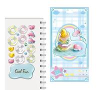 Generisch Autocollants de construction 3D empilés, réutilisables, artistiques, brillants | Mini scènes de construction | Pour les amateurs, les enfants, le scrapbooking, les fêtes d'anniversaire et