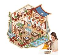 Generisch Autocollants de Maison Miniature - PVC 3D, Autocollants d'art Mignons | Format Compact avec Texture vive, Autocollants paysager créatifs pour Albums d', Emballage Cadeau, Artisanat