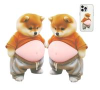 Generisch Autocollants de ventre mignons, autocollants de chien mignons - Autocollants 3D doux à écraser ventre | Pour enfants, adultes, ordinateur portable, étui de téléphone portable, carnet, agenda