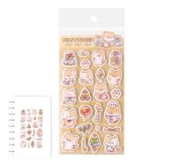 Generisch Autocollants en mousse 3D - Réutilisables - Autocollants amusants de dessin animé pour scrapbooking - Pour la maison, l'école, le journal intime, le planificateur, le téléphone portable, les