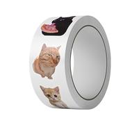 Generisch Autocollants mignons de chat, 500 feuilles/rouleau d'autocollants décoratifs, décoration pour cahiers d'écoliers, pour salle de te, bureau, journalisation, ordinateur portable