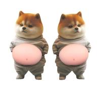 Generisch Autocollants ventraux 3D | Autocollants mignons pour chiens | Autocollants 3D anti-stress pour le ventre | Pour enfants, adultes, ordinateur portable, étui de téléphone portable, carnet