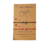 Generisch Avec Bracelet Bracelet Pour Inoxydable Anneaux Love Couple For Friends Mascot Charm Lovers Bracelet Noir Cadeau Avec Rhodonite Bijoux (A, One Size)