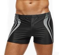 Generisch Avec cordon de serrage - Rembourrage évitant l'embarras - Séchage rapide - Short de bain élastique - Short de bain - Protection pour garçon, Blanc., XL