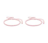 Generisch Avec Ensembles Bracelet Anneaux Adjustable Woven Rope Knot Bracelets For Mens Womens Bracelet Hommes Bracelet Bracelet Rose Bijoux (Pink*2, One Size*2)
