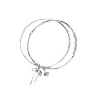 Generisch Avec Femmes Bracelet Bracelets Breloques Anneaux Layer Design With Playful Bell Sound Showing The Perfect Combination Of And Liveliness Bijoux Et Valentin Mm Anneaux (Silver, One Size)