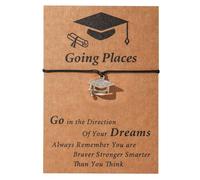 Generisch Avec Naturelle Perle Argent 4 Classique Bracelet Men，2024 Doctor High School Inspirational For Classmates Message Bracelet Pour Bleu Hommes Anneaux (F, One Size)