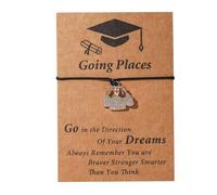 Generisch Avec Naturelle Perle Argent 4 Classique Bracelet Men，2024 Doctor High School Inspirational For Classmates Message Bracelet Pour Bleu Hommes Anneaux (B, One Size)