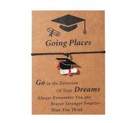 Generisch Avec Naturelle Perle Argent 4 Classique Bracelet Men，2024 Doctor High School Inspirational For Classmates Message Bracelet Pour Bleu Hommes Anneaux (A, One Size)