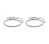 Generisch Avec Rhodonite Amoureux Bijoux Adjustable Woven Rope Knot Bracelets For Mens Womens Pour Inoxydable Cadeau Bracelets Et Anneaux (Grey*2, One Size*2)