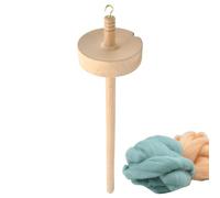 Generisch Axe goutte à goutte - 32,5 x 7 x 2 cm, bois, métal, laine d'araignée, fouet à goutte | Outil de filature à main pour tourner les fibres de broche dans le bois | Équipement de bricolage pour