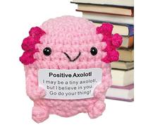 Generisch Axolotl Positiver Poupées au crochet inspirantes faites à la main | Poupée de motivation décorative pour bureau, dessert, coiffeuse, maison, méditation, voyage, enfants, adultes, adolescents