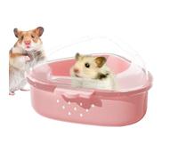 Generisch Bac à sable pour hamster - Partie supérieure transparente - Bac à sable pour petits animaux - Litière pour aire de jeux, exploration, baignade, toilettes, cachette