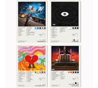 generisch Bad Bunny Lot de 4 affiches en papier édition limitée 20 x 30 cm Sans cadre 20 x 30 cm