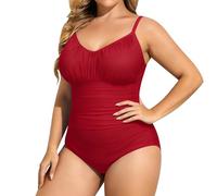 Generisch Badeanzug Badeanzug Damen Wickeloptik Geraffte Bauchkontrolle Asymmetrische Einteilige Bademode Swimsuit Bauchweg Schlankheits Push Up Bademode V Ausschnitt Sexy Modische Sommer