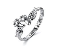 Generisch Bague de maternité ouverte avec empreinte de pied pour , pour la maison, le bureau, la vie quotidienne, les rendez-vous, les anniversaires