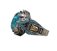 Generisch Bague en argent, bague de déclaration de luxe taillée, bague cadeau, bague en argent pour elle, calendula crème argentée, 8, Métal, Aucune pierre précieuse